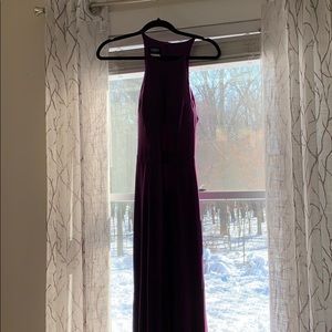 High Slit Long Purple Nox Dress